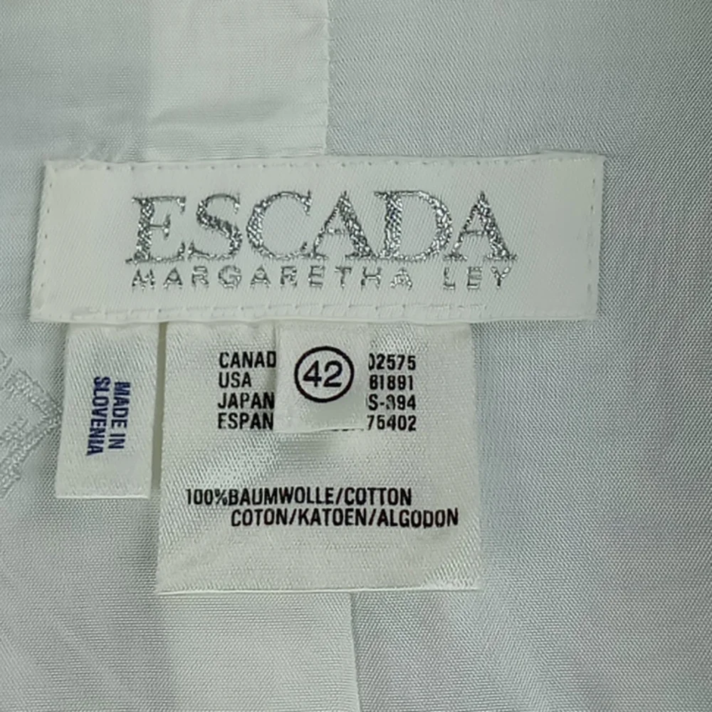 ESCADA by Margaretha Ley Vintage Single Breasted 100% Cotton Women's Blazer EU42